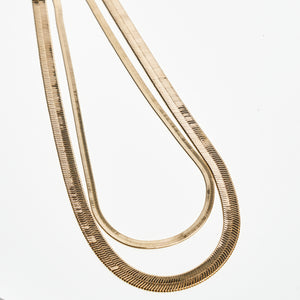 Cali Double Strand Herringbone Necklace