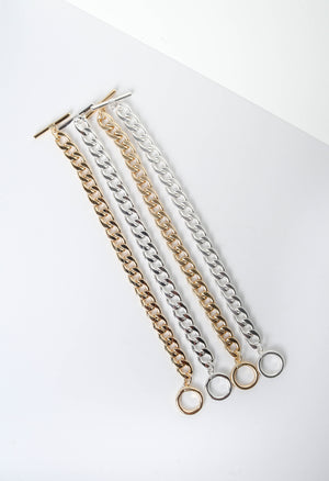 Gold and Silver Chain Bracelets 