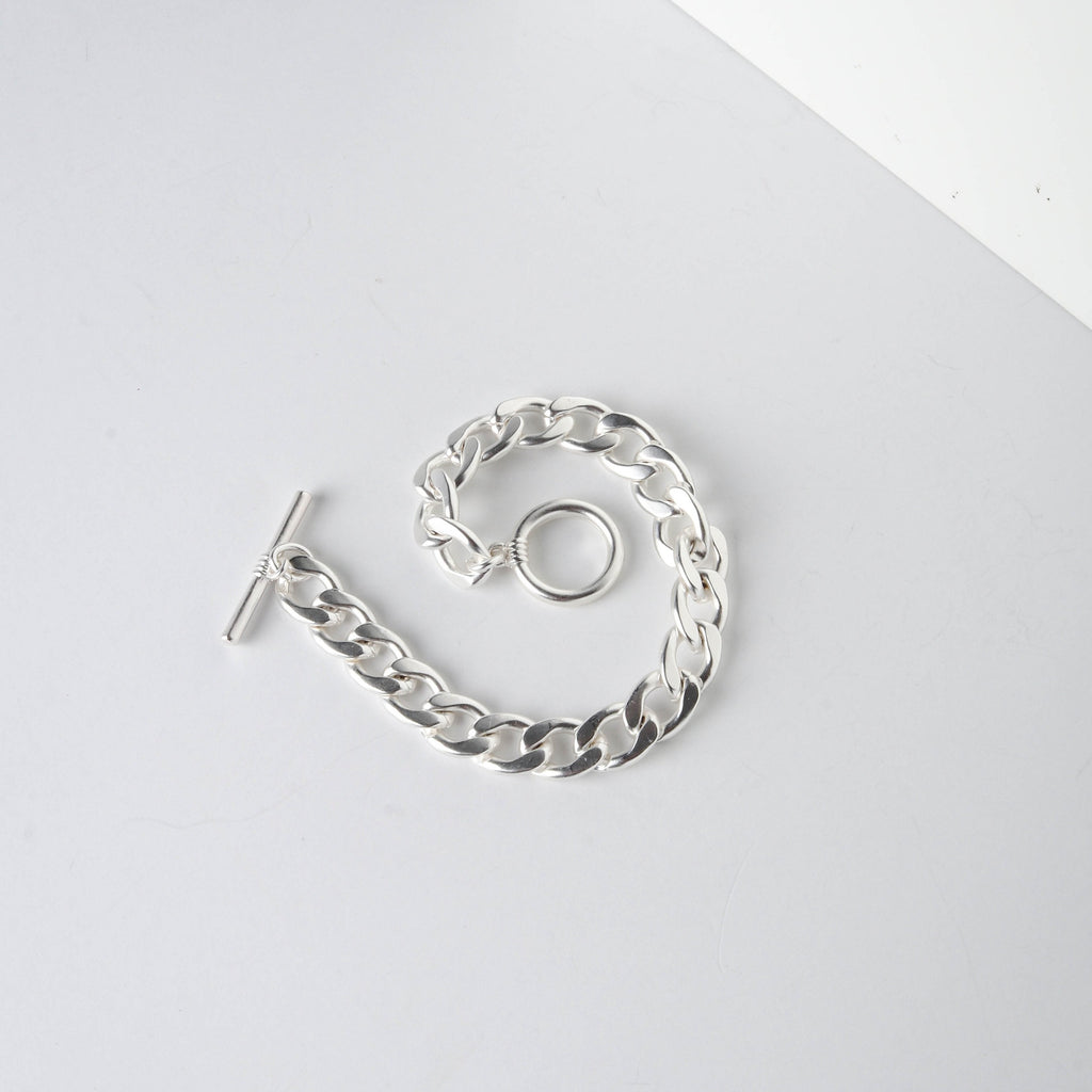 Matte Silver Chain Bracelet