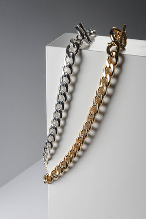Gold and Silver Chain Necklace 