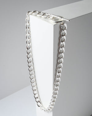 Matte Silver Chain Choker 