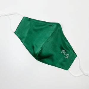 Purty Silk Face Mask in Deep Emerald
