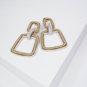 Gold and silver earrings 